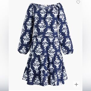 NWT! J crew blue floral dresss